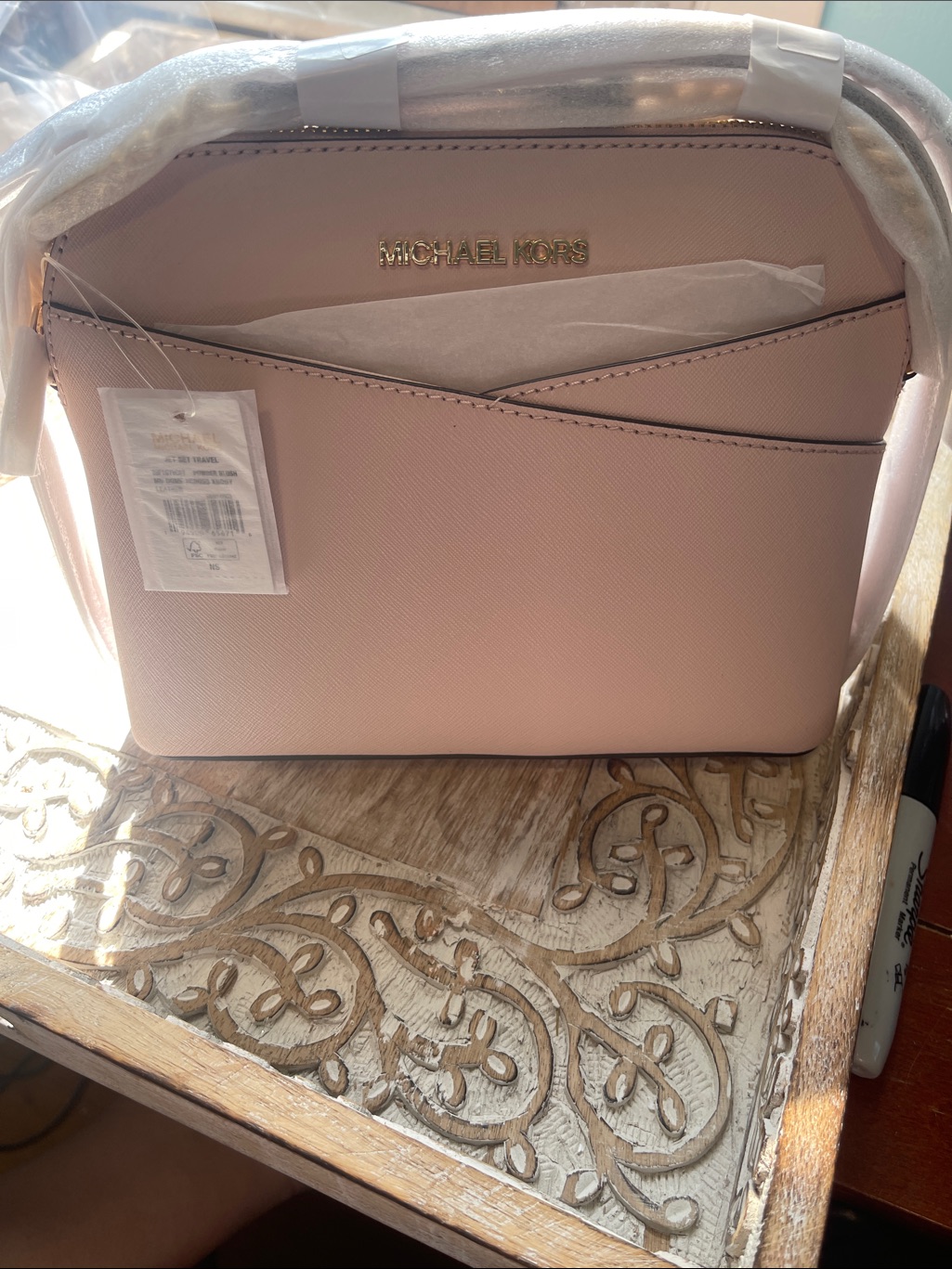 Michael Kors Powder Blush Crossbody Jet Set Travel